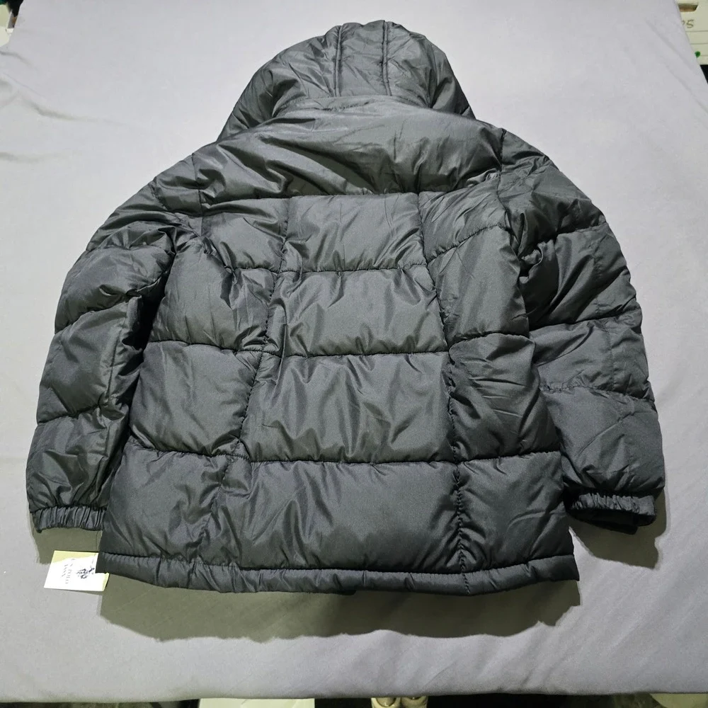 U.S. Polo Assn. Puffer Jacket Kids Size L 14/16 Black Red Fleece Lined Hooded